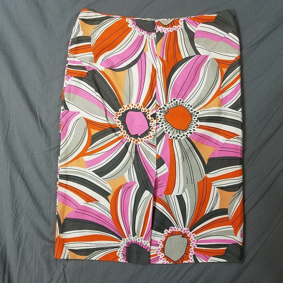 Ideology skirt pink orange retro flowers size 2 - Picture 2 of 11